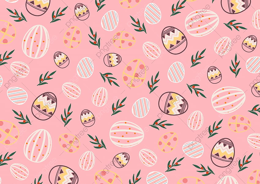 Pink Theme Easter Egg Illustration Background, Easter Eggs, Easter, Celebration Backgrounds for, aesthetic easter laptop HD wallpaper