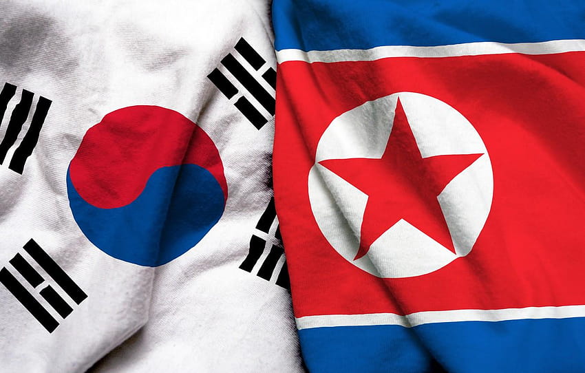 เกาหลีใต้ ธง เกาหลีเหนือ ส่วน ธงเกาหลีเหนือ วอลล์เปเปอร์ HD
