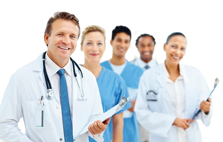 Doutor White Backgrounds, médicos e paciente papel de parede HD