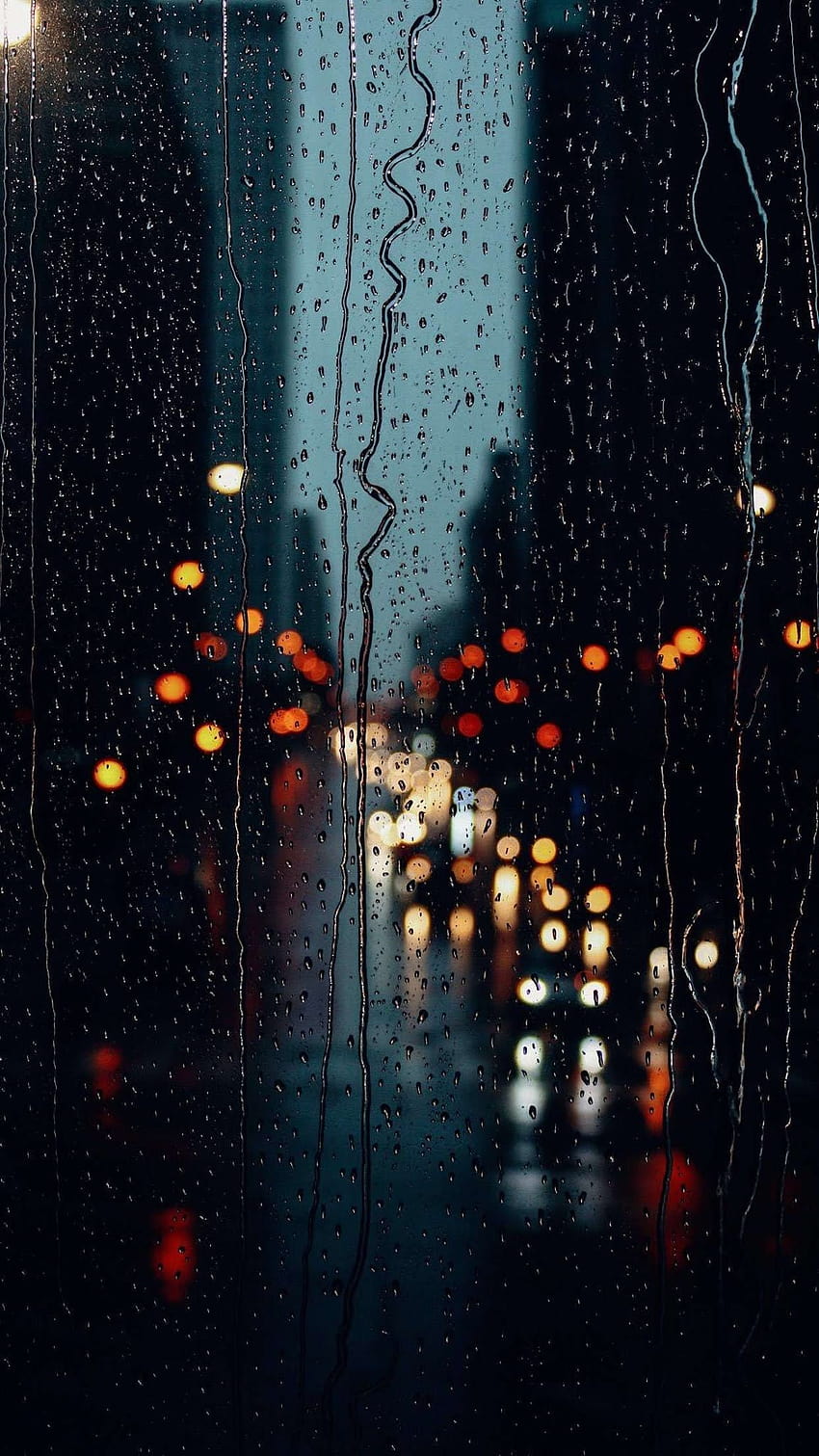 Rain drops on window glass mobile ...mobilewalls, android rain glass blue HD phone wallpaper