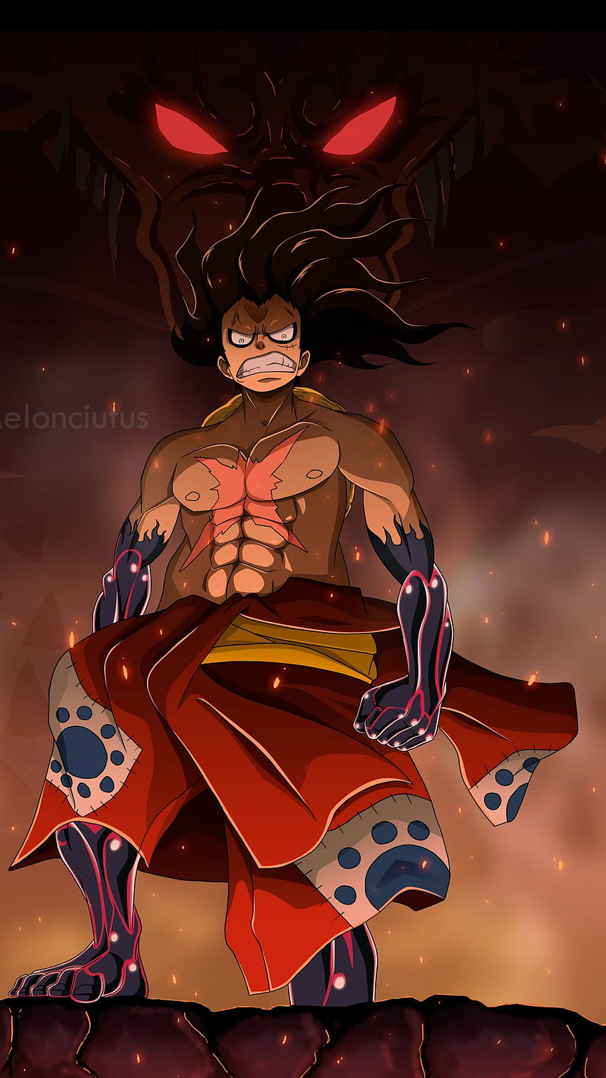 Dark • One Piece, Monkey D. Luffy, Kaido, Gear Fourth Snakeman, dark • For You The Best For & Mobile, one piece amoled HD phone wallpaper