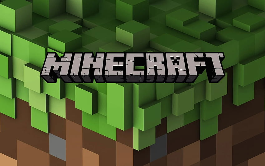 Фонове на Minecraft, лого на Minecraft HD тапет