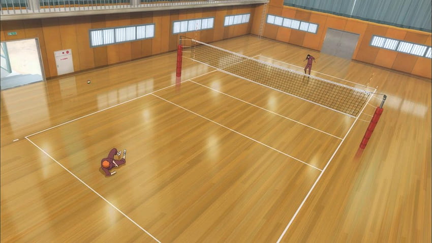 Cancha de voleibol de anime, anime de cancha de voleibol fondo de pantalla