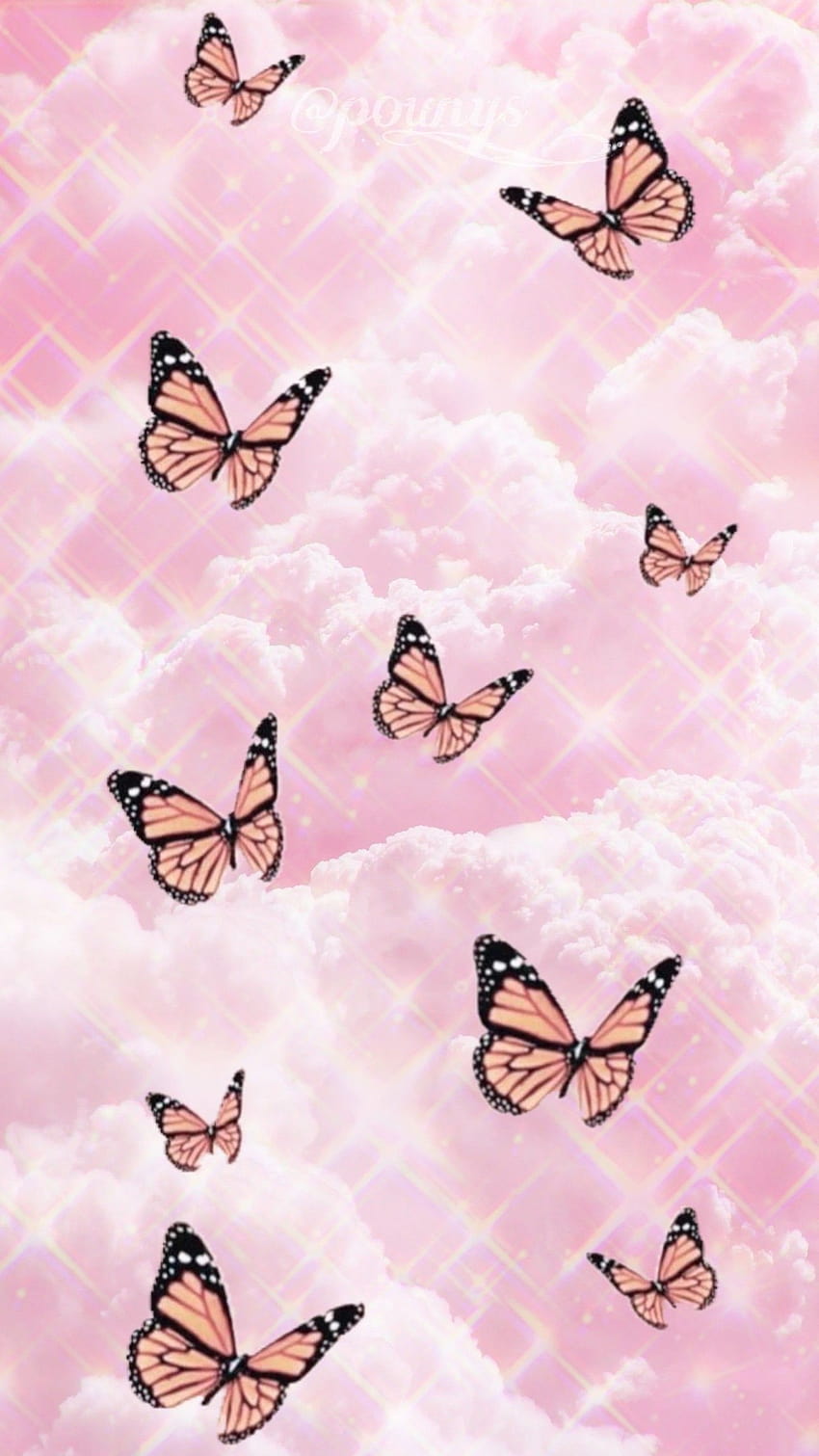 ✨ Butterfly Pink ✨, estetyka różowego motyla Tapeta na telefon HD