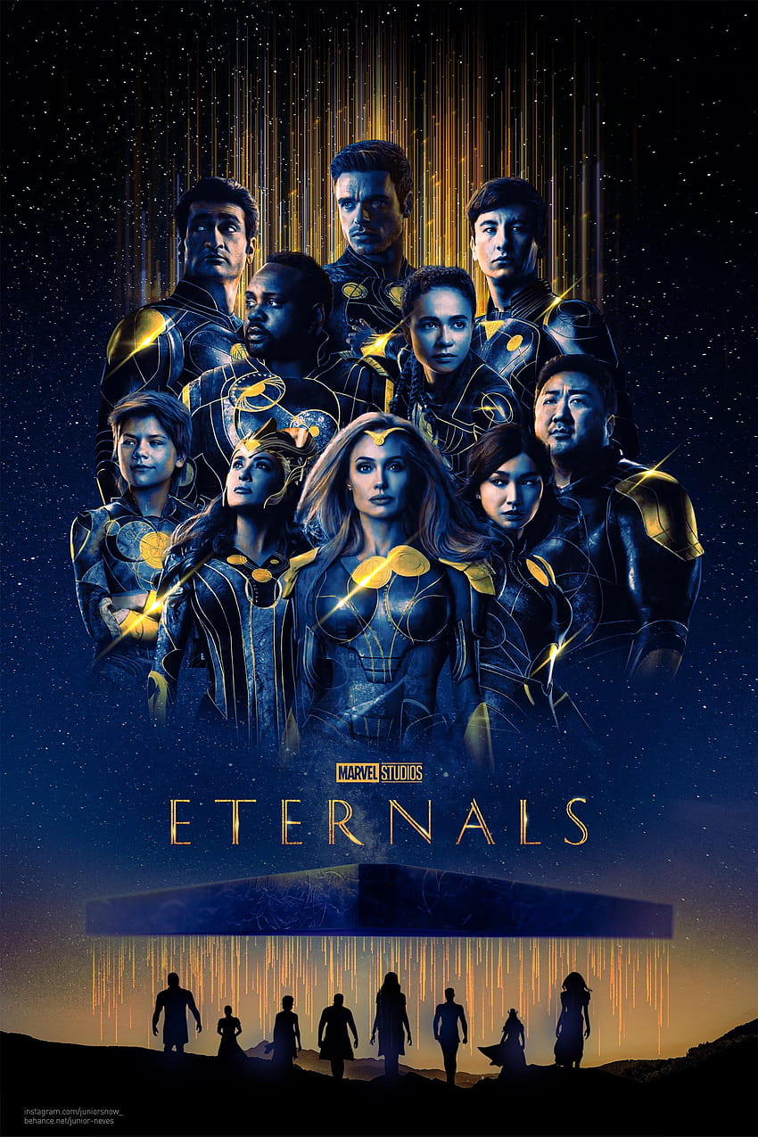 Eternals • Фен арт плакат: Marvel, Eternals 2021 филм HD тапет за телефон