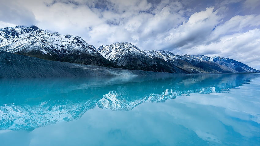 Danau gletser Tasman di Pulau Selatan, Selandia Baru, gletser Wallpaper HD