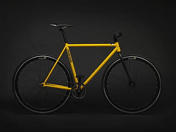 black and yellow fixie