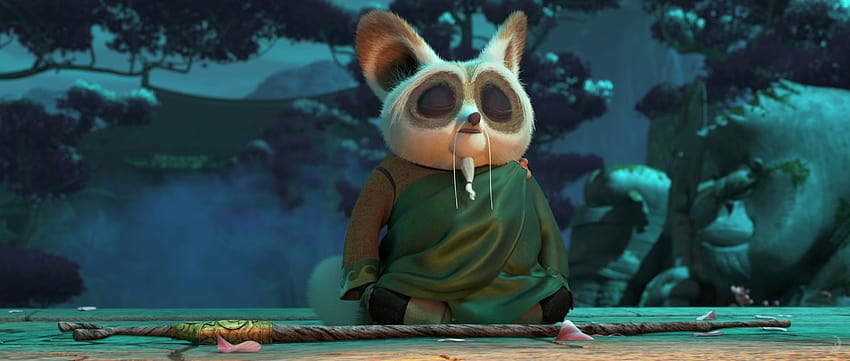 Kung Fu Panda Maestro Shifu in meditazione Sfondo HD