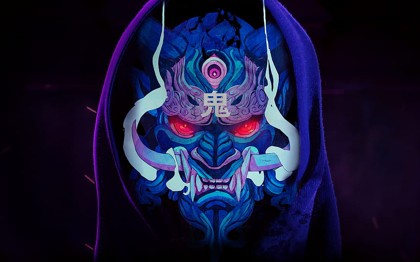 Máscara Oni, s, máscara de demonio fondo de pantalla