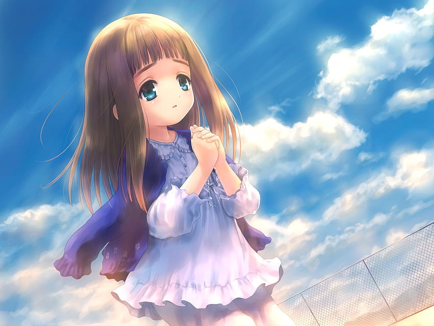 Cute Brown Hair Anime Girl Kid little girl anime HD wallpaper  Pxfuel