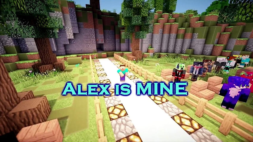 Jeśli Steve i Alex się pobrali, minecraft ślub Alexa i Steve'a Tapeta HD