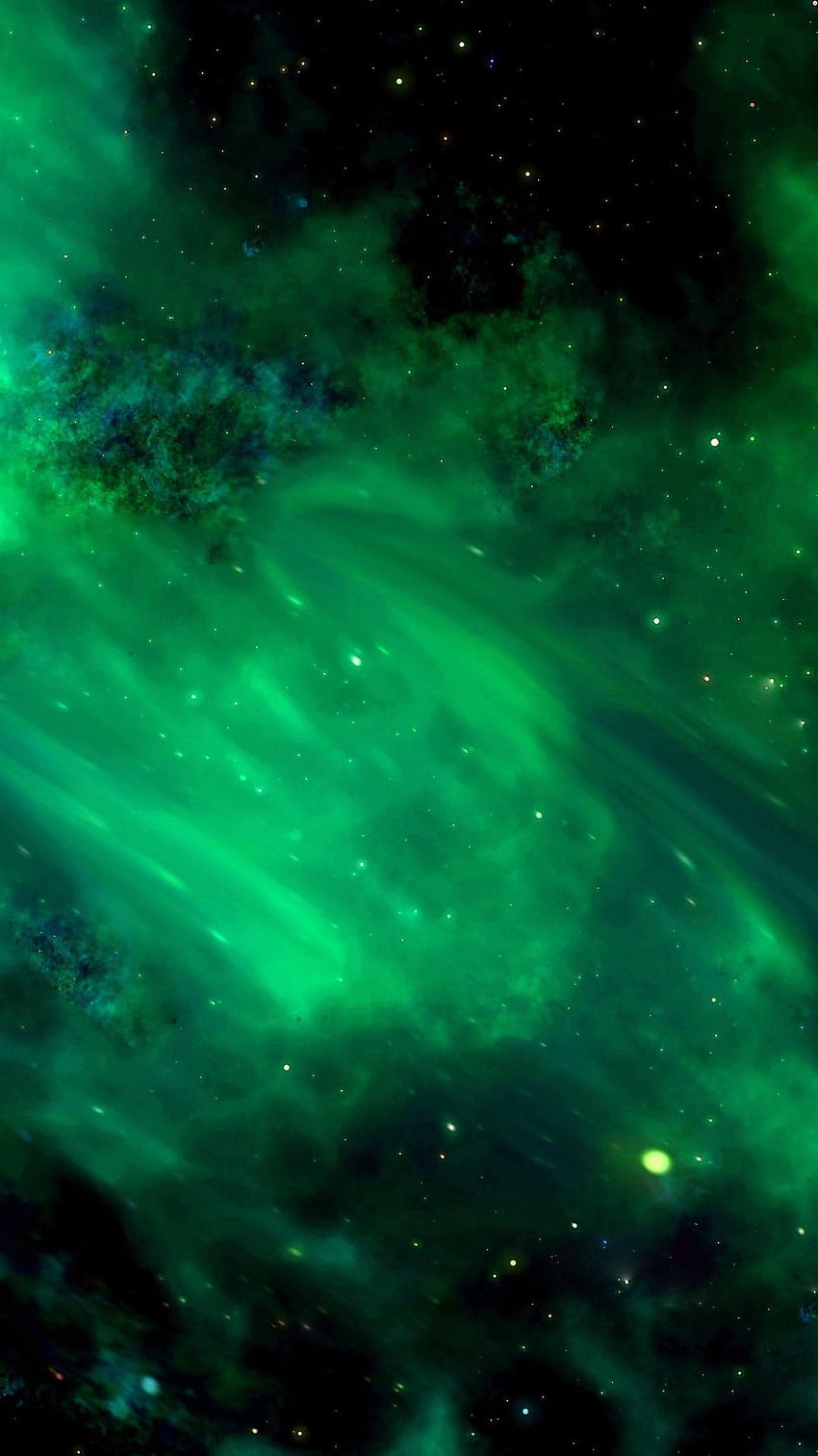 Green Galaxy on Dog, iphone green planet HD phone wallpaper