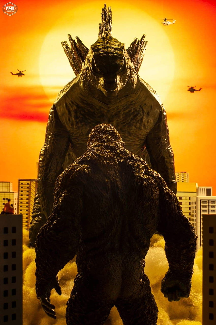 POR HAROLD RUIZ, Godzilla vs King Kong fondo de pantalla del teléfono