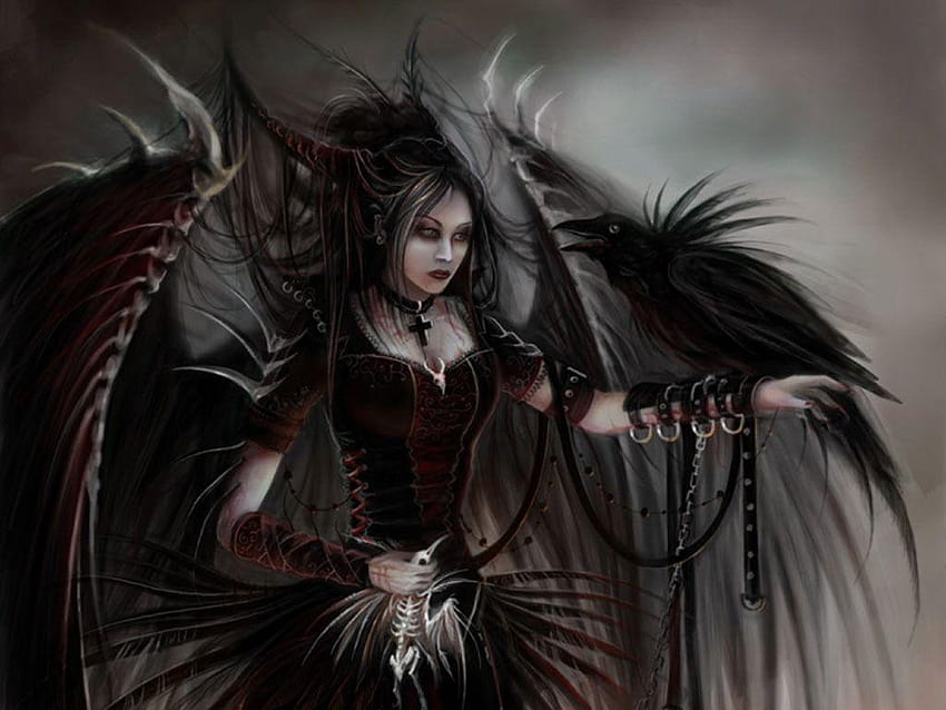 Vampir Wanita Gothic, gadis gothic Wallpaper HD