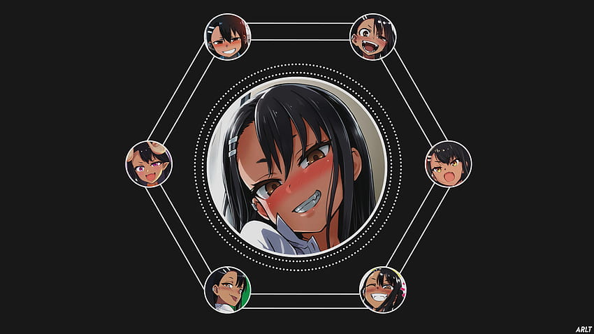 fundo simples, manga, garotas de anime, Por favor, não me intimide, Nagatoro, Nagatoro Hayase, asanagi papel de parede HD