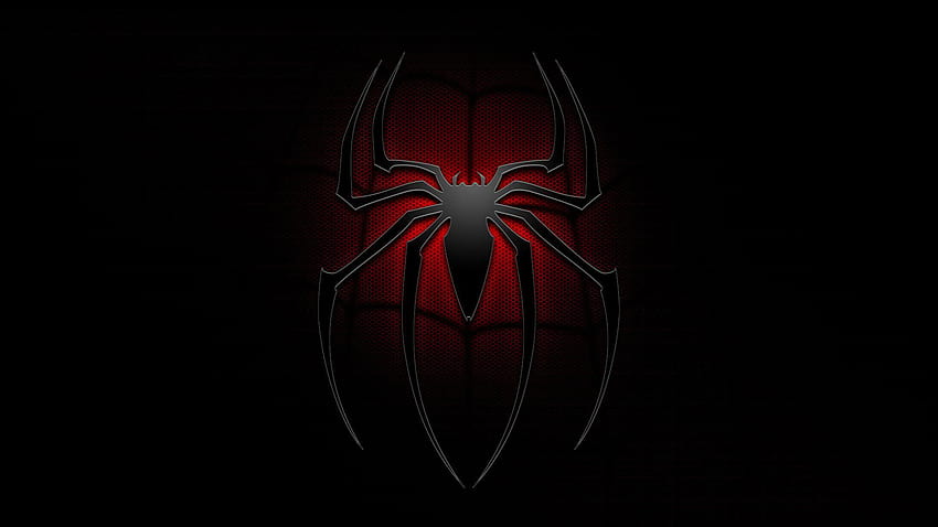Logo Spiderman noir, spiderman noir Fond d'écran HD