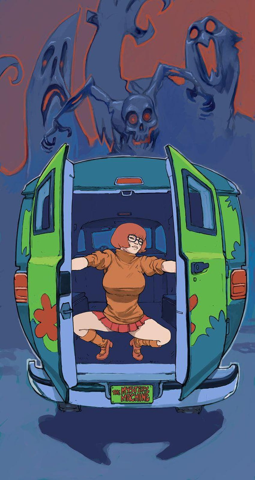 Velma in the Mystery Machine di Joel Jurion... Umm..Velma?.. Abbiamo, realistico scooby doo Sfondo del telefono HD