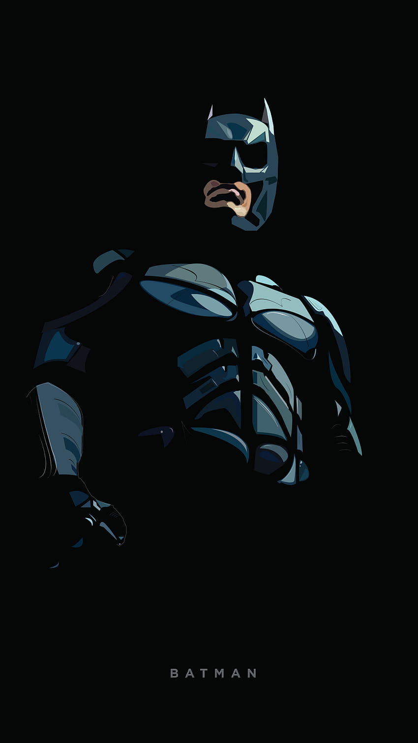 Batman, Minimal, Dark background, DC Comics, Superheroes, superhero amoled HD phone wallpaper