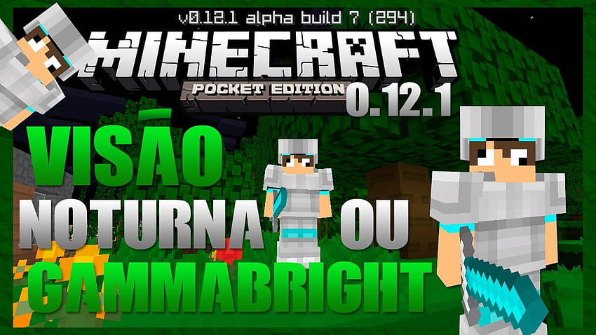 Viso Noturna Gammabright Minecraft Pe Pocket Edition HD wallpaper