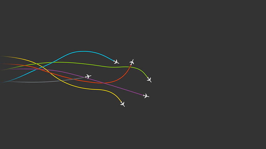 pesawat terbang, Minimalistik, Abu-abu, Pesawat, Sederhana, Warna / dan Latar Belakang Seluler Wallpaper HD