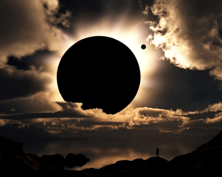Fantastic Solar Eclipse in Planet /, eclipse art HD wallpaper