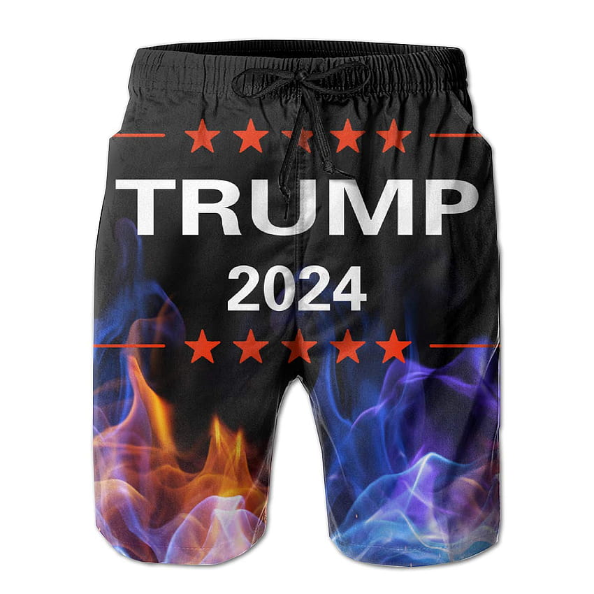 ETAboar Trump 2024 pour homme Board Shorts Beach Swim Shorts Casual Trunks Vêtements Swim Fond d'écran de téléphone HD