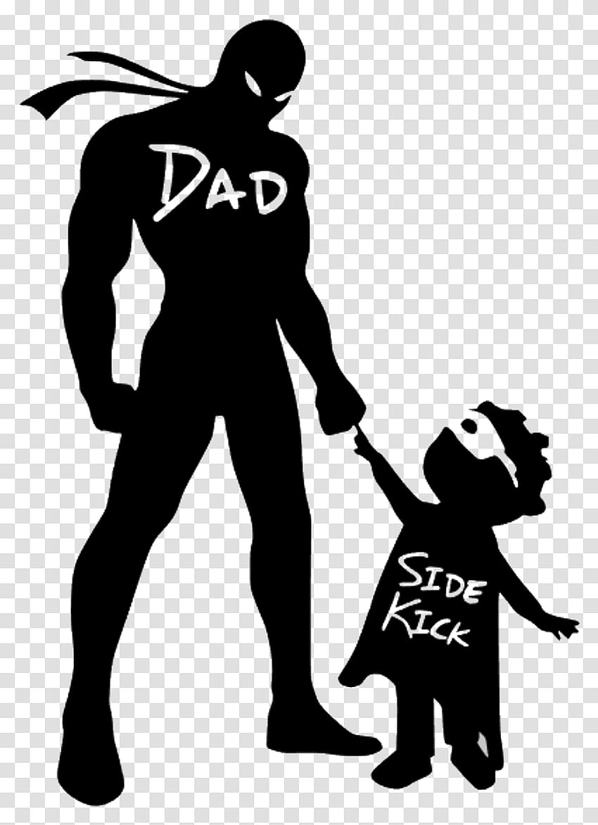 Grafika wektorowa Superhero Stock Illustration Silhouette Father Daughter Autism Shirt, Person, Human, Stencil, People Transparent Png – Pngset, superhero poses silhouette Tapeta na telefon HD