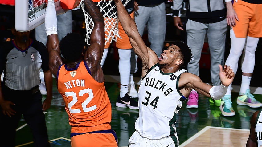 NBA Finals 2021: Giannis Antetokounmpo delivers signature Finals moment with clutch block in Game 4, 2021 bucks championship HD wallpaper