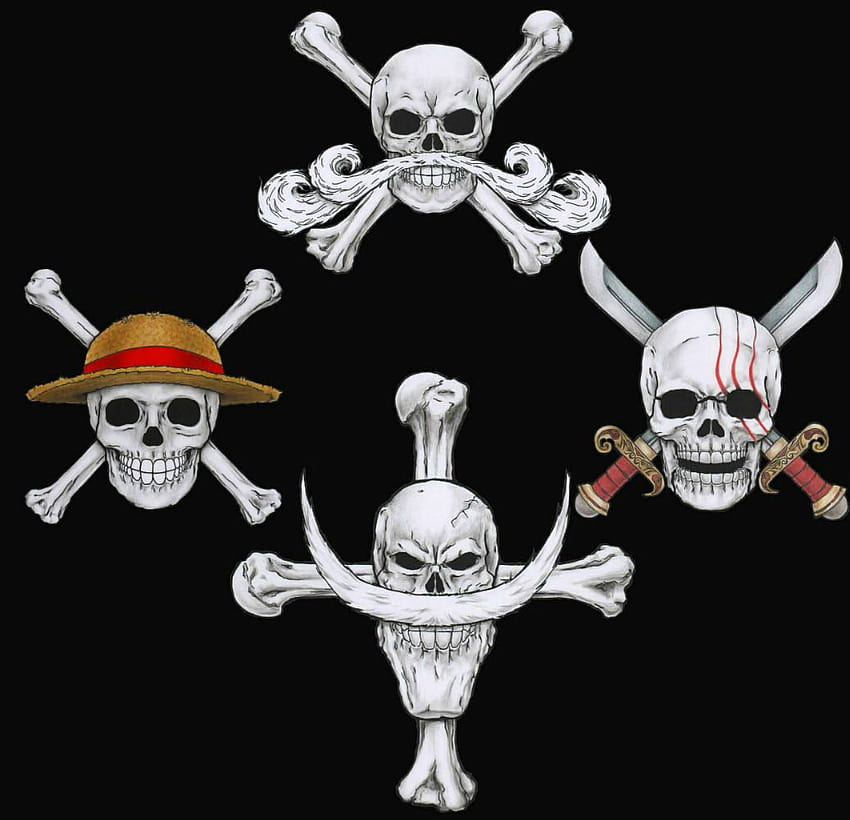 I drew some Jolly Rogers from One Piece!, one piece jolly roger HD wallpaper