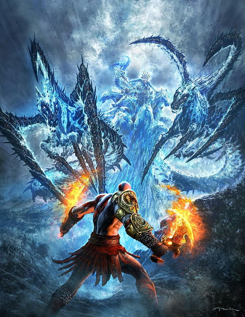 God of War Kratos, video games, God of War, artwork, God of, god of war 3 phone HD phone wallpaper