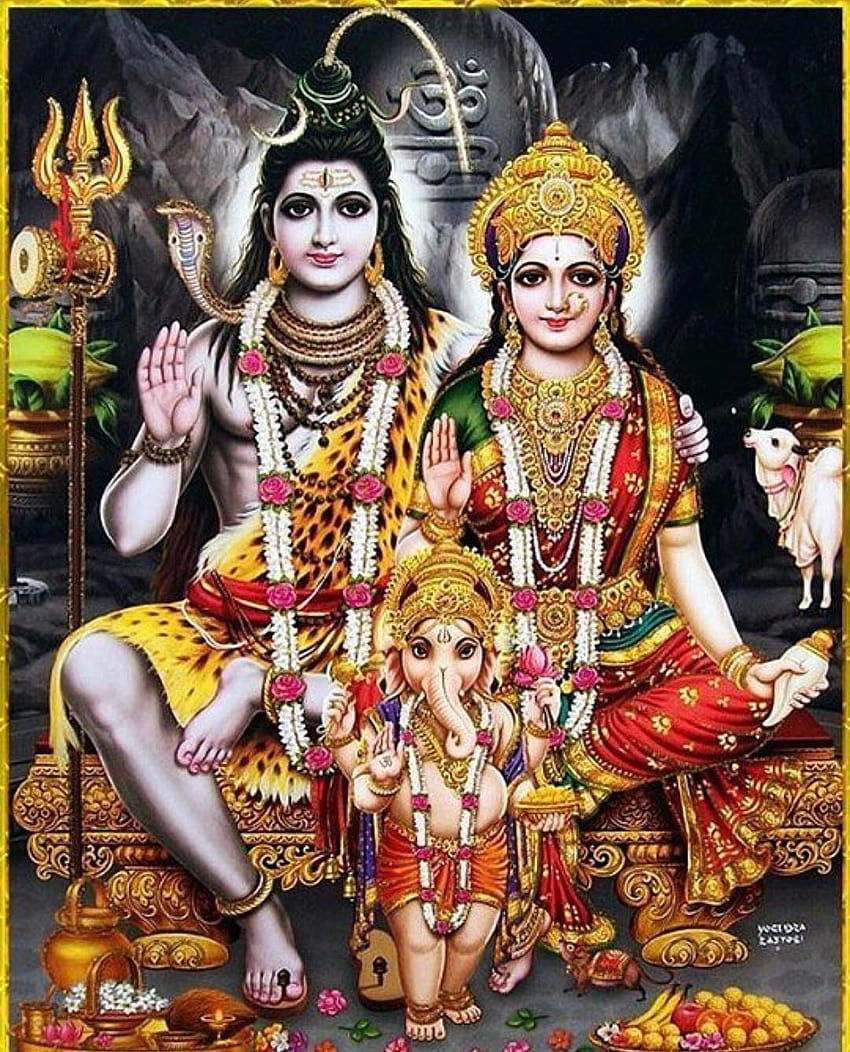 Shiva Family | Lord ganesha paintings, Lord shiva hd images, Lord shiva  family