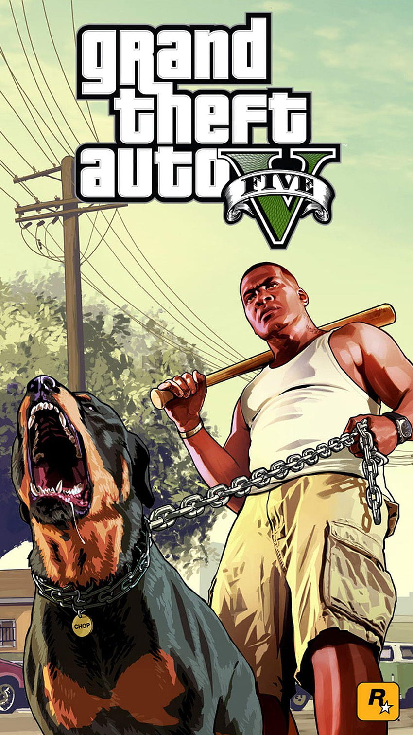 4 GTA 5 Franklin, Grand Theft Auto V Chop Fond d'écran de téléphone HD