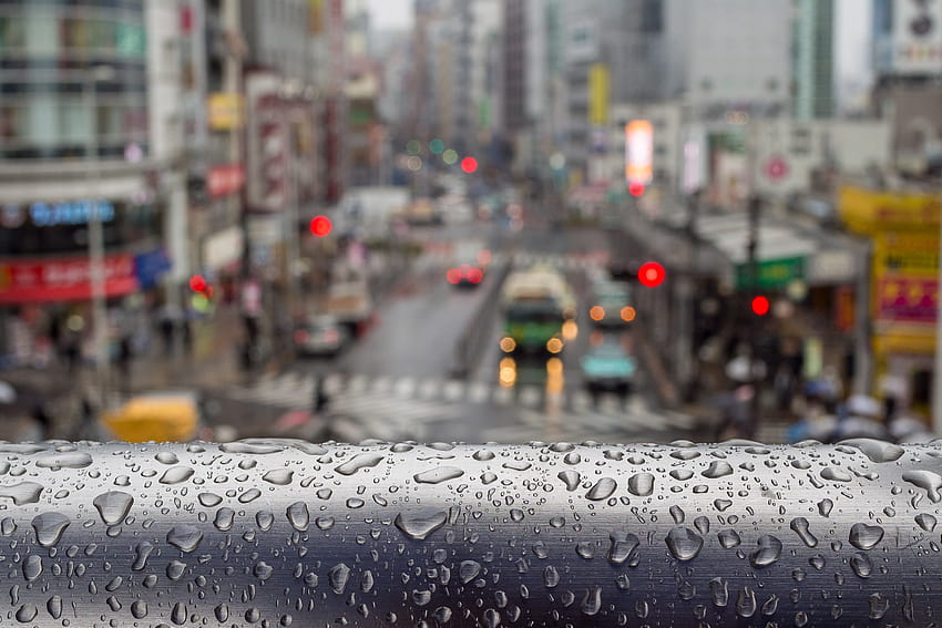 : Japan, street, snow, winter, rain, road, Tokyo, day, weather, urban area 1600x1067, winter rainy day HD wallpaper