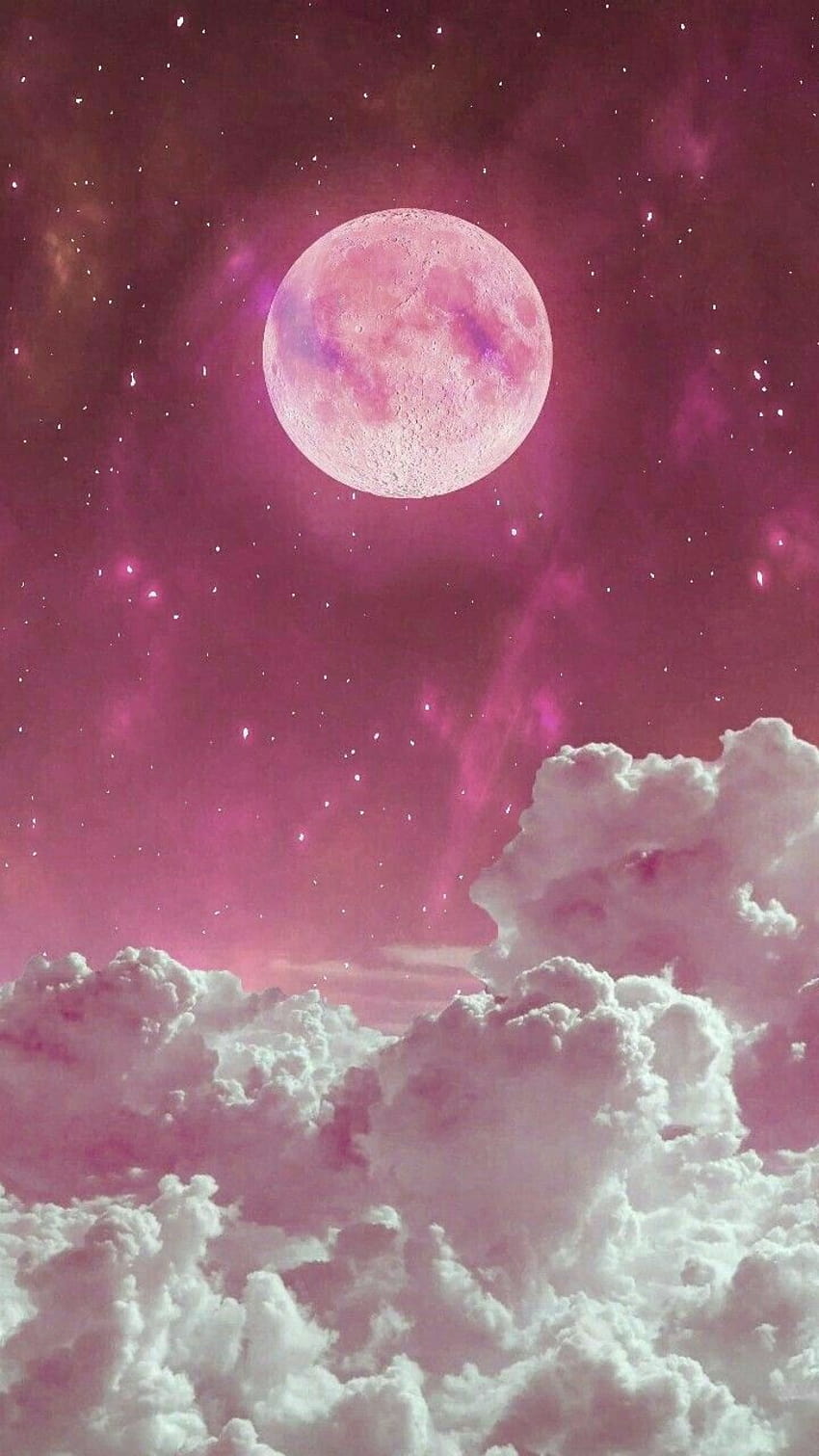Pink Moon, moon planet aesthetic HD phone wallpaper