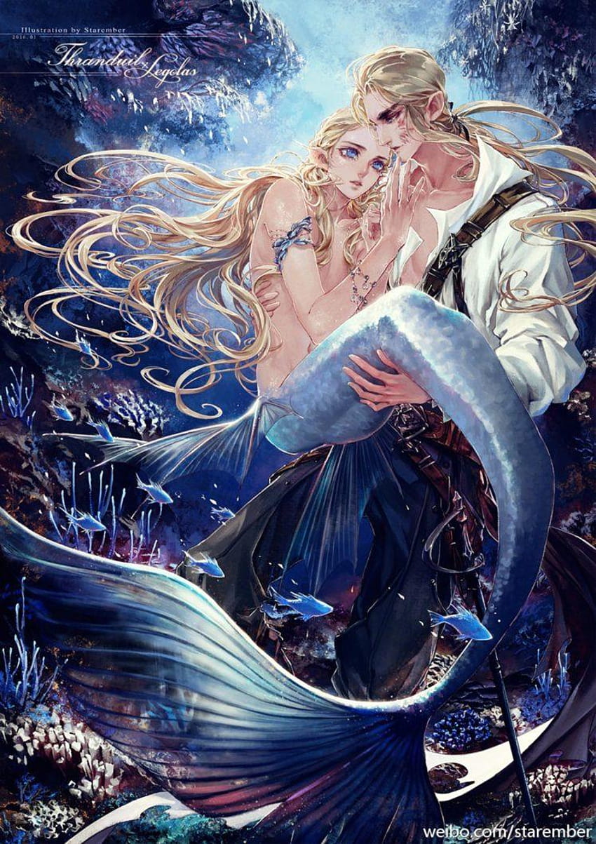 mermaid, Fantasy, Beauty, Male, Blue, Blue, Eyes, Fish, mermaid 3d mobile HD phone wallpaper