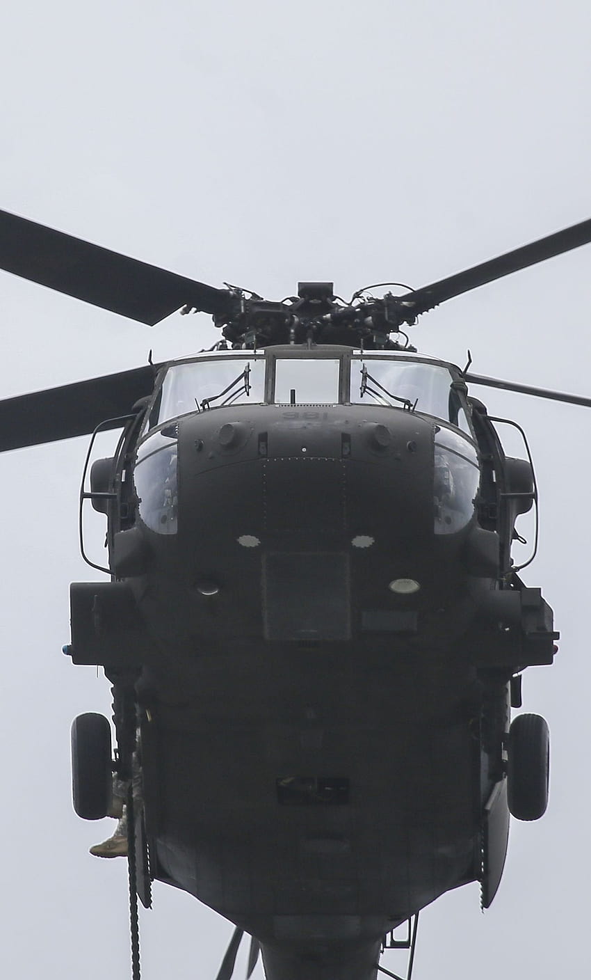 Sikorsky Uh 60 Black Hawk, wojskowy, helikopter, hawkai Tapeta na telefon HD