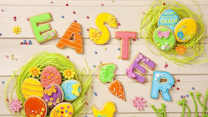 Easter Day – Happy Easter 2018, easter symbols HD wallpaper
