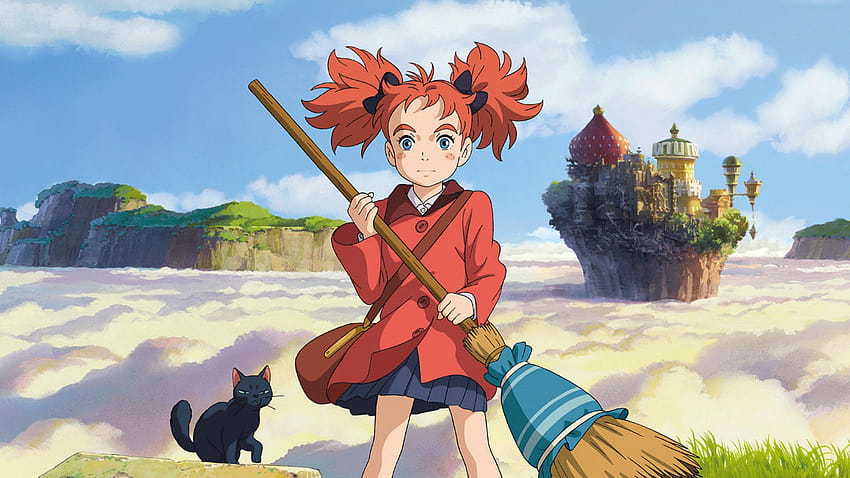 Mary and the Witch's Flower, tib and gib cats HD wallpaper