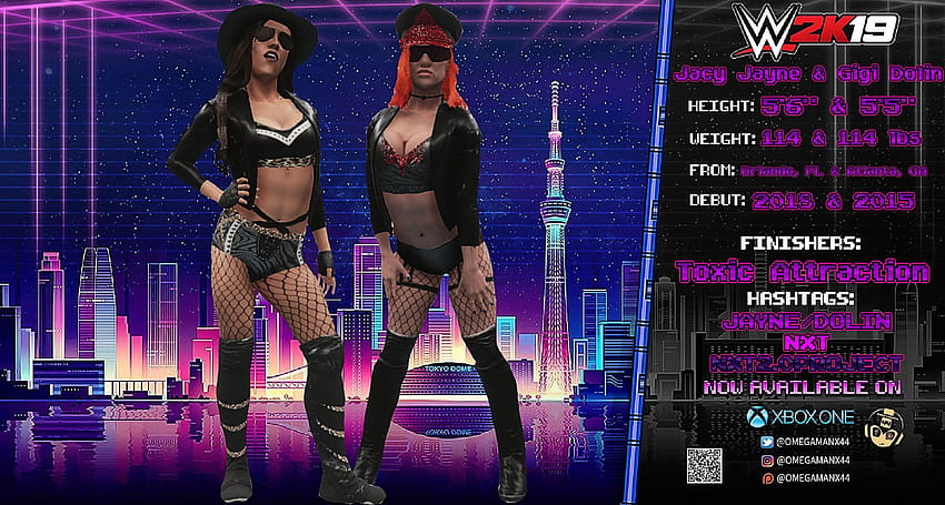 NXT 2.0 stars & NXT Women's Tag Team Champions “Toxic Attraction” Jacy Jayne & Gigi Dolin today! Search tags: Jayne/Dolin, NXT, NXT2.0PROJECT or Creator Tag: OmegamanPC; Face texture: @OmegamanX44; Attire logos: @ HD wallpaper