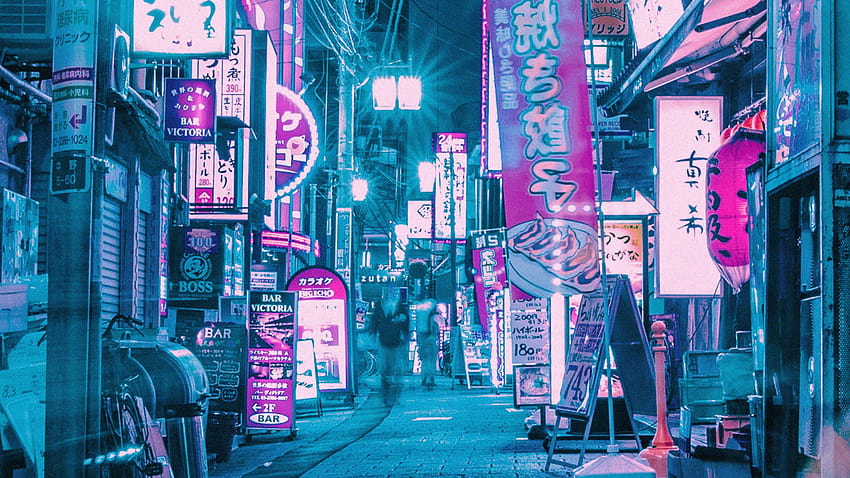 New Cyberpunk Effect Scenery Anime scenery [2367x3866] for your ...