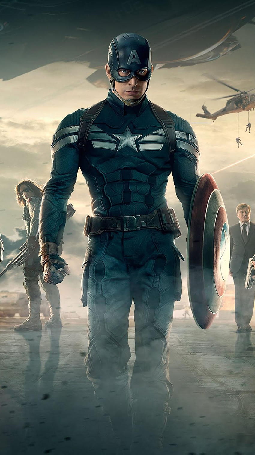 Captain America 2 Le Soldat de l'Hiver Android, Captain America Winter Soldier iphone Fond d'écran de téléphone HD