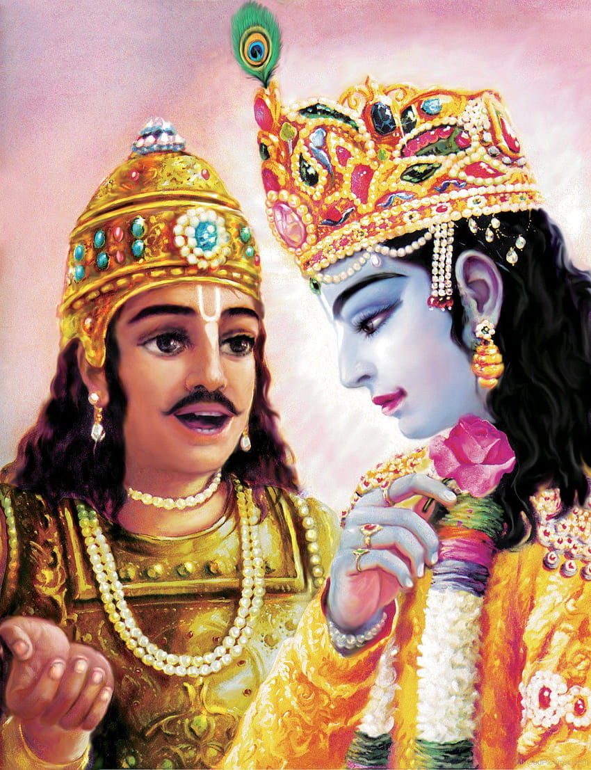 Lord Arjuna Ji, lord krishna and arjuna HD phone wallpaper