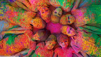 Holi children HD wallpapers | Pxfuel