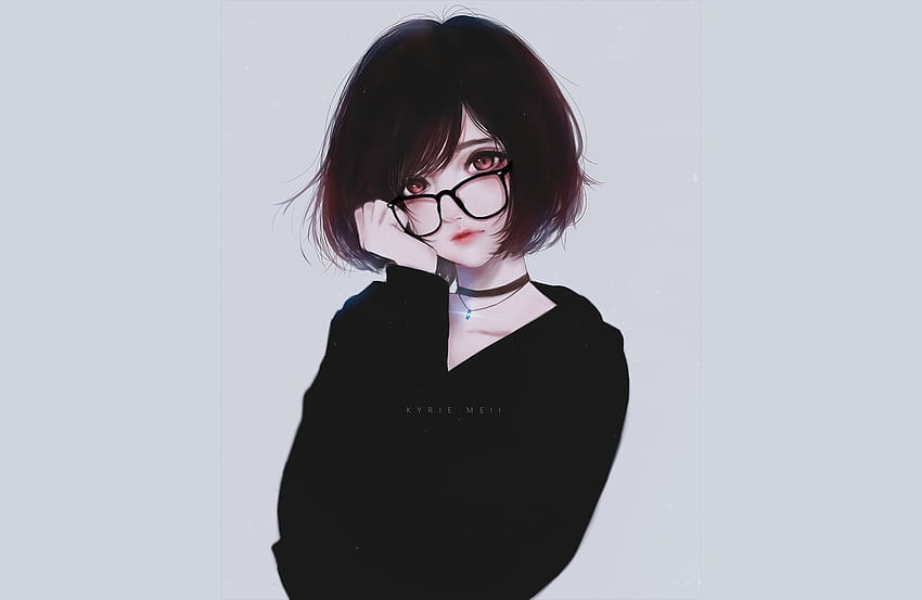 Top Ideas 2 Short Hair Glasses Anime, cute anime girls glasses HD ...