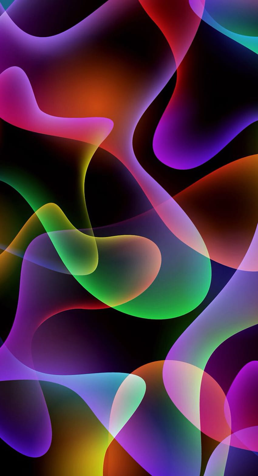 FLOWING COLOR, colorful wavy bubbles HD phone wallpaper