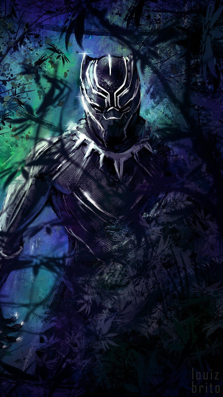 Black Panther Amazing Fan Art, Superheroes, neon black panther HD phone wallpaper