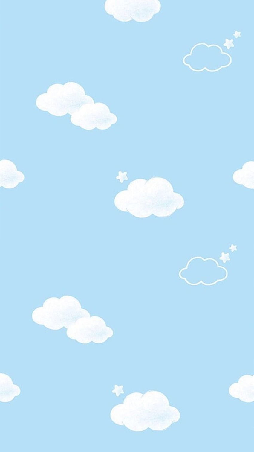 babyblau:, süßes hellblaues kawaii HD-Handy-Hintergrundbild