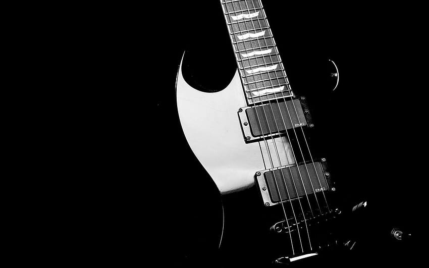 Guitar Black Group, black guitar HD wallpaper