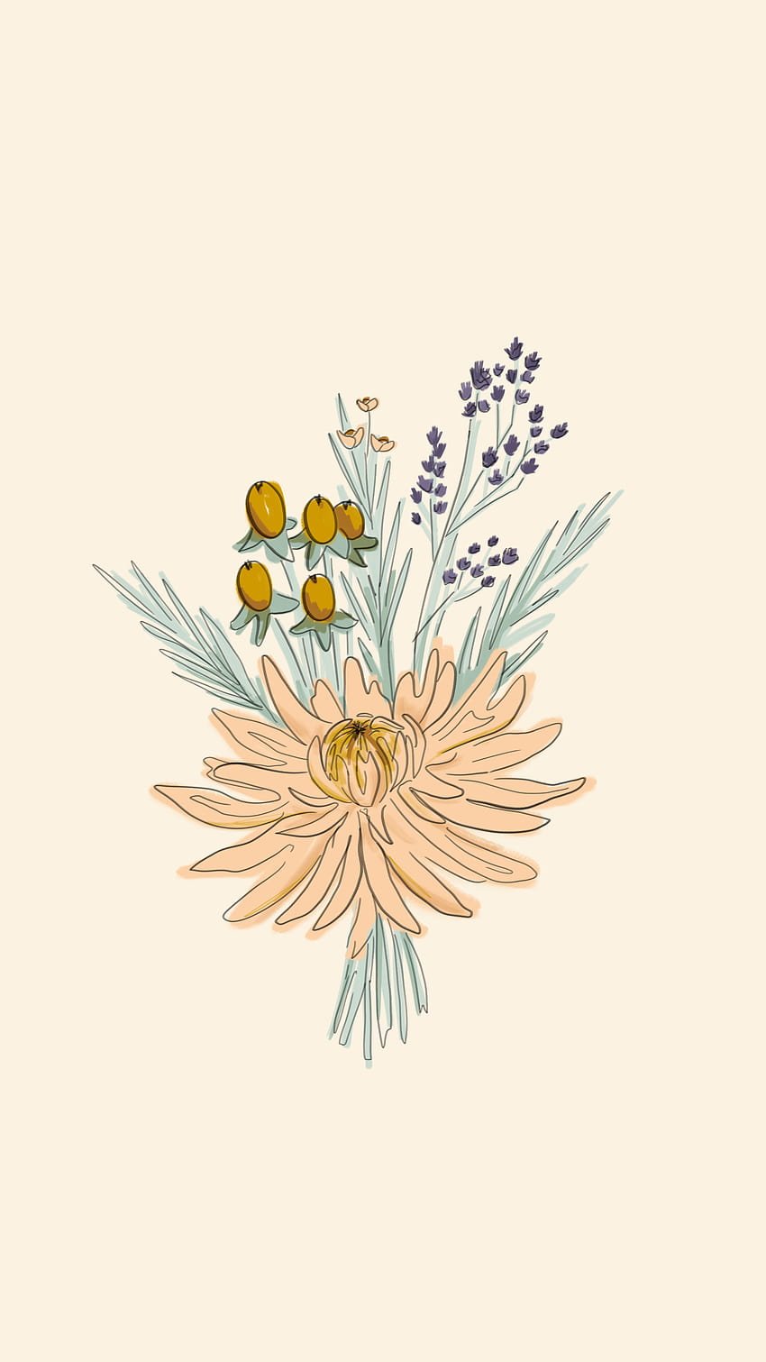 Minhas flores de maio em 2020, ilustração estética de flores Papel de parede de celular HD
