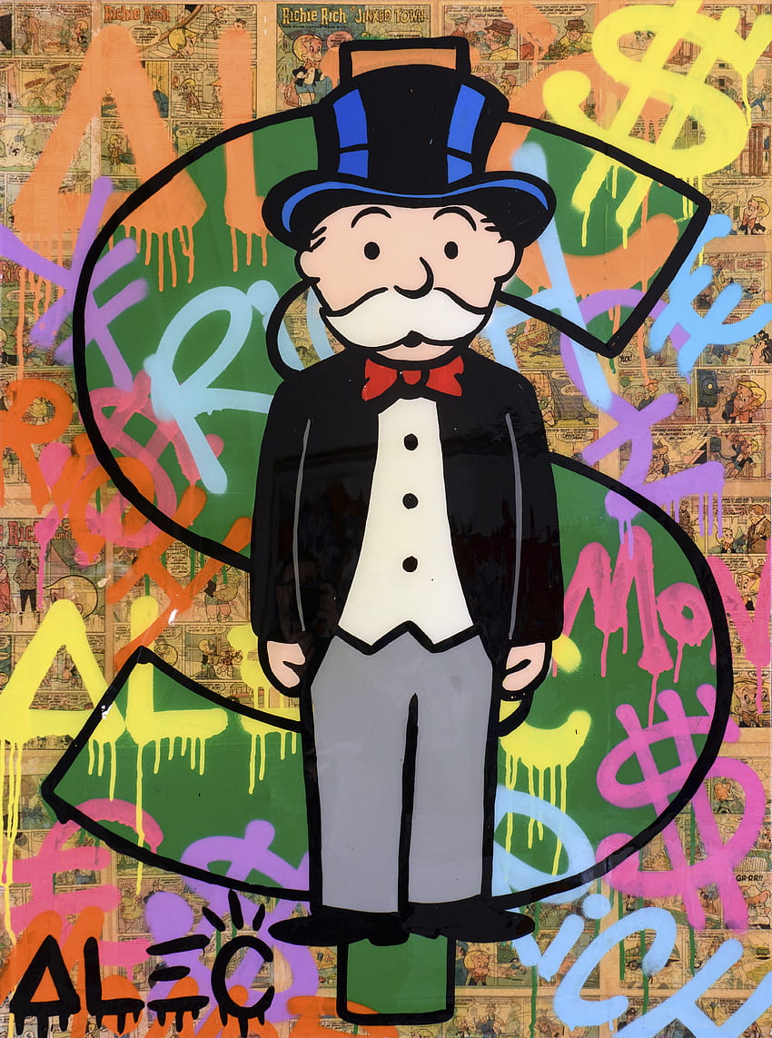 Alec Monopoly, logotipo do homem do monopólio Papel de parede de celular HD